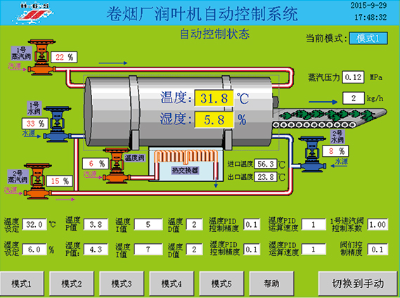 煙廠潤葉機(jī)自動控制系統(tǒng)